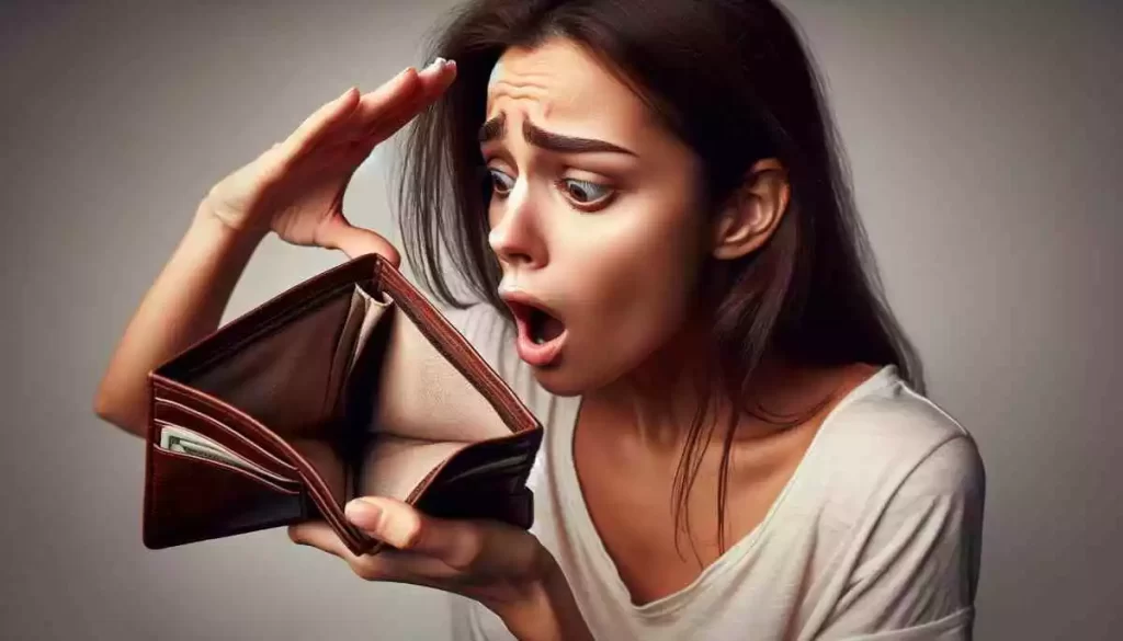 cartera sin dinero